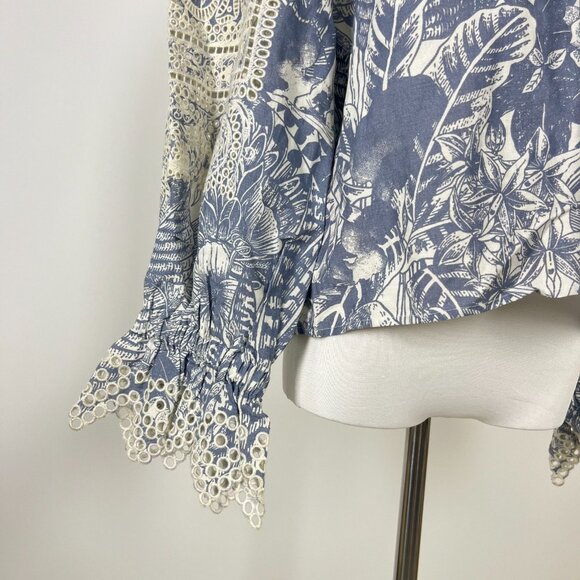 $455 NOWT See By Chloé Embroidery Floral Lace Top Blouse Size 40 - Picture 6 of 12
